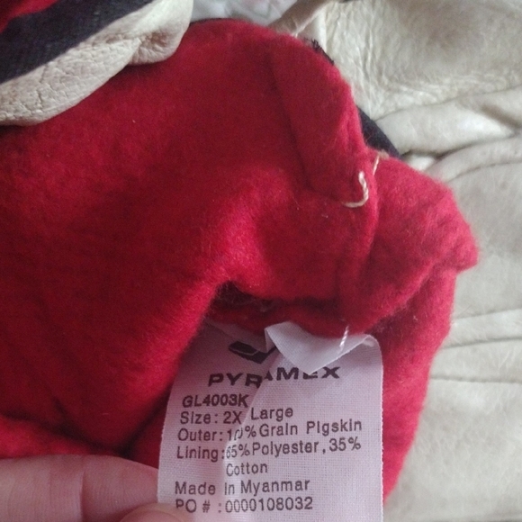 Pyramex GL4003K Fleece Lined Pigskin Driver Gloves - Picture 3 of 7